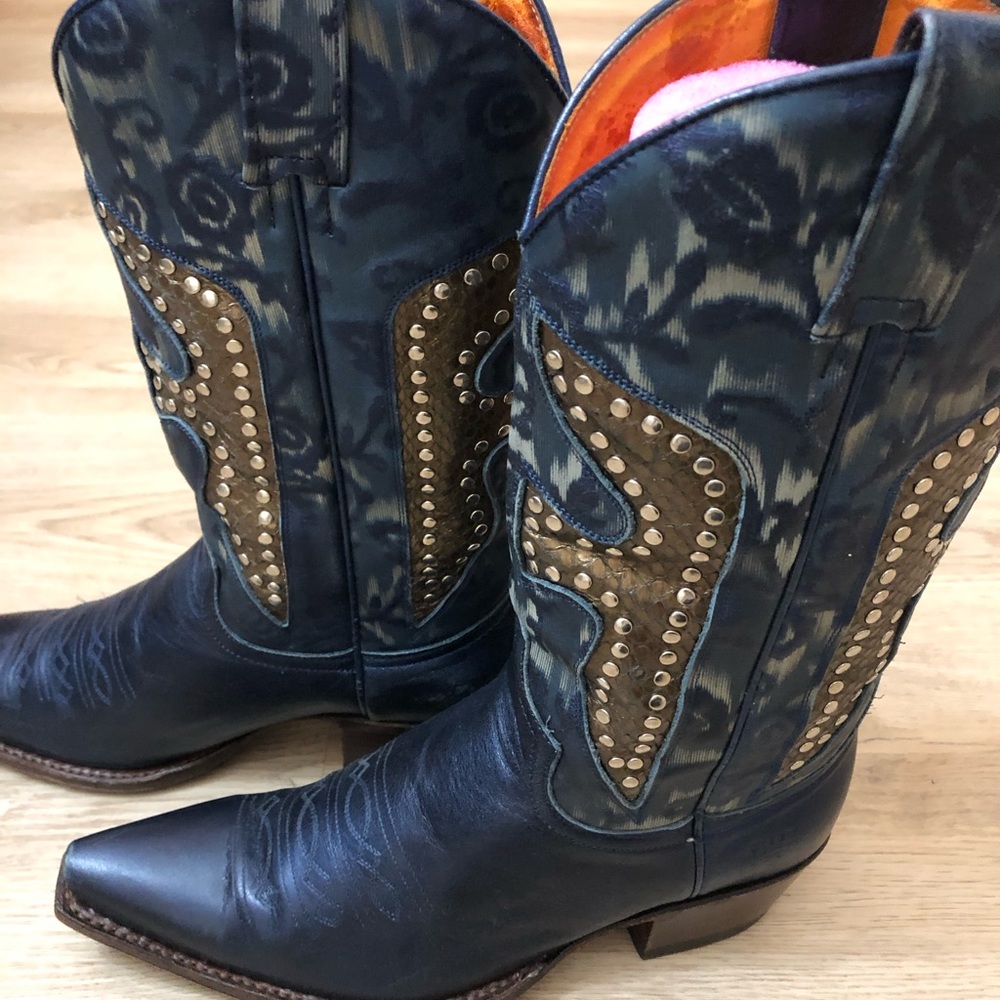 Blue/Navy Frye Western Boots unique